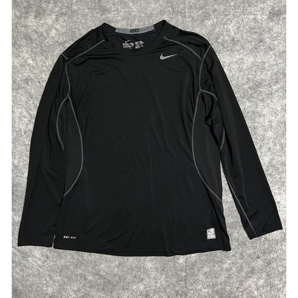 Nike Pro Combat Dri-fit T-Shirt Men’s XL Fitted Black Moisture Wicking - Picture 1 of 17